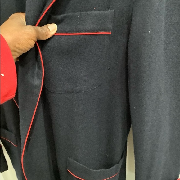 Men’s Vtg Brooks Brothers Robe House Coat, Wool, Hugh Hefner Style Cigar Robe L - Picture 16 of 16